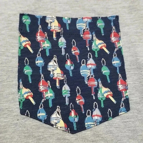 {Tailor Vintage} Heather Grey Navy Buoy Short Sleeve Tee - Picture 2 of 6